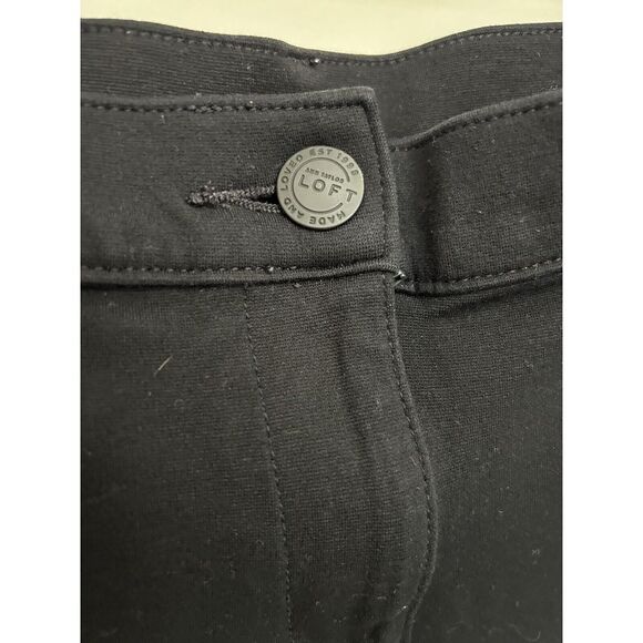 LOFT Women's Black Pants Leggings Pockets Stretch Casual Workwear Size 12 - Picture 3 of 6